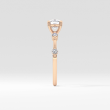Cushion Dainty Lab Grown Diamond Engagement Ring