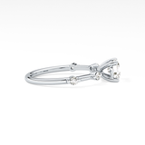 Cushion Dainty Lab Grown Diamond Engagement Ring