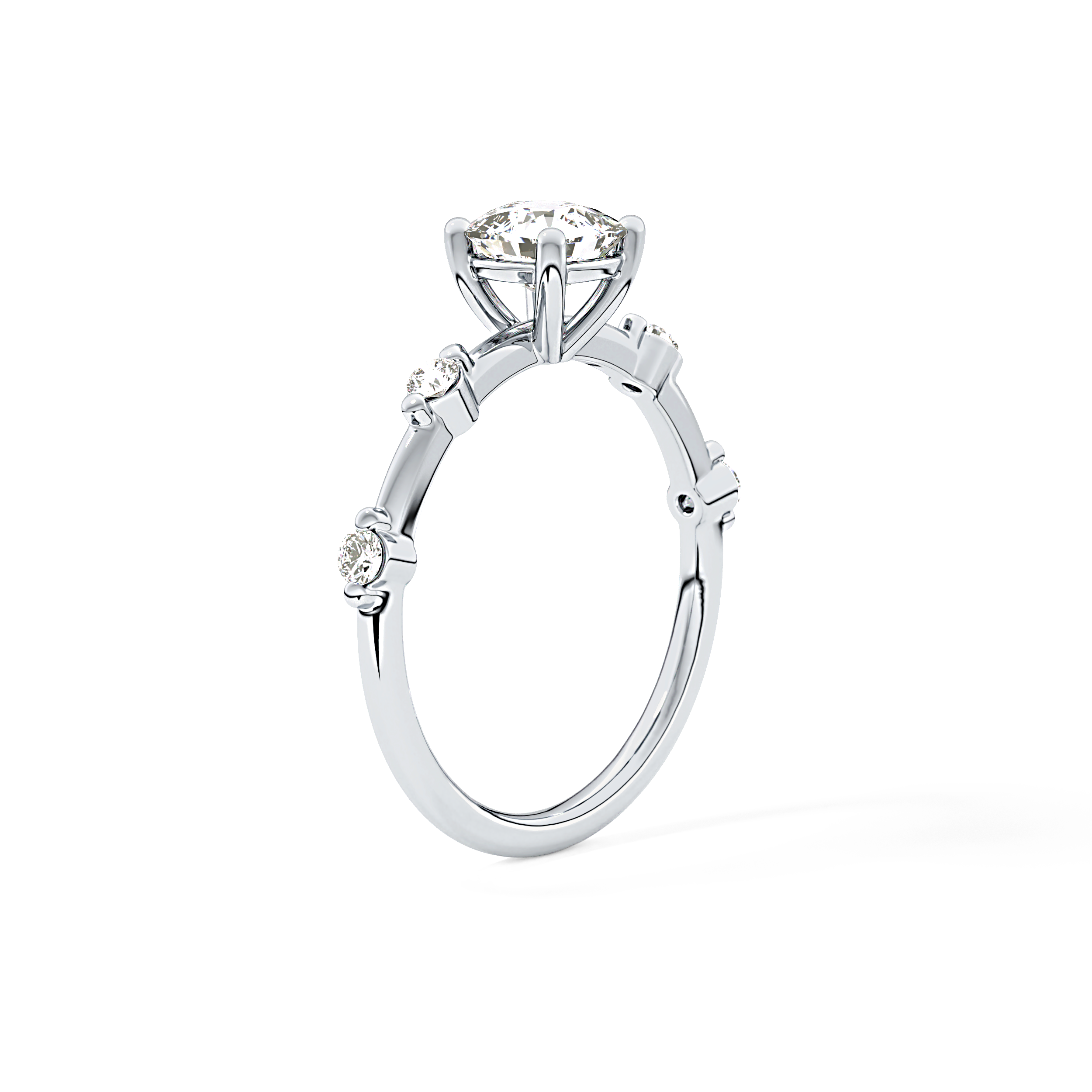 Cushion Dainty Lab Grown Diamond Engagement Ring