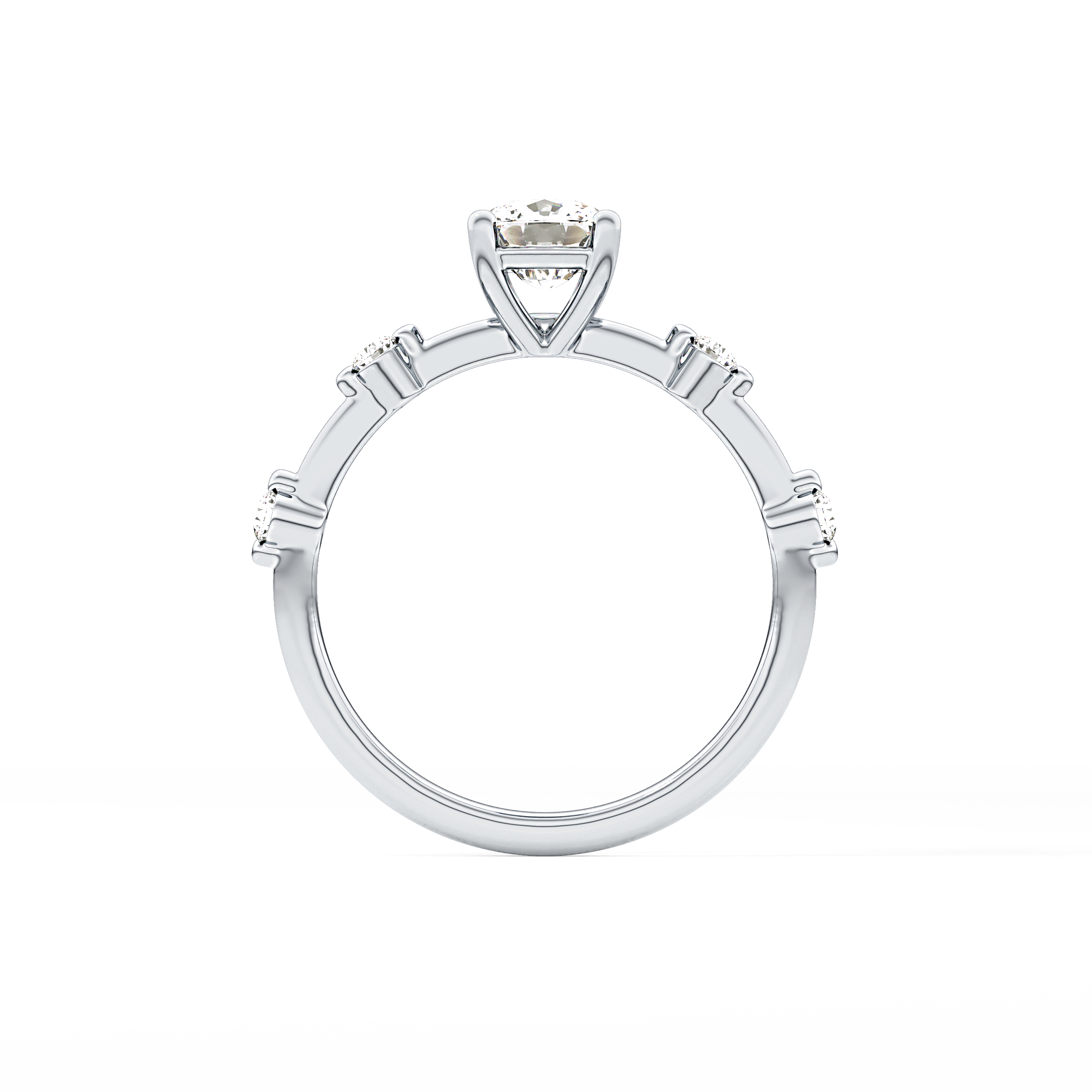 Cushion Dainty Lab Grown Diamond Engagement Ring