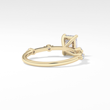 Radiant Dainty Pave Lab Grown Diamond Engagement Ring