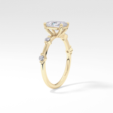 Radiant Dainty Pave Lab Grown Diamond Engagement Ring