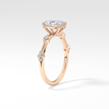Radiant Dainty Pave Lab Grown Diamond Engagement Ring