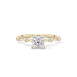 Princess Dainty Pave Lab Grown Diamond Engagement Ring