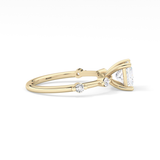 Princess Dainty Pave Lab Grown Diamond Engagement Ring