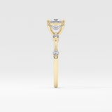 Princess Dainty Pave Lab Grown Diamond Engagement Ring