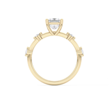 Princess Dainty Pave Lab Grown Diamond Engagement Ring