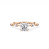 Princess Dainty Pave Lab Grown Diamond Engagement Ring