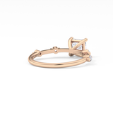 Princess Dainty Pave Lab Grown Diamond Engagement Ring
