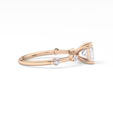 Princess Dainty Pave Lab Grown Diamond Engagement Ring