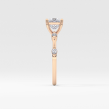 Princess Dainty Pave Lab Grown Diamond Engagement Ring