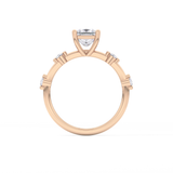 Princess Dainty Pave Lab Grown Diamond Engagement Ring