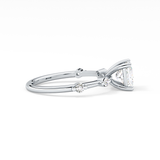 Princess Dainty Pave Lab Grown Diamond Engagement Ring