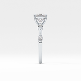 Princess Dainty Pave Lab Grown Diamond Engagement Ring