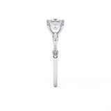 Princess Dainty Pave Lab Grown Diamond Engagement Ring