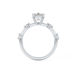 Princess Dainty Pave Lab Grown Diamond Engagement Ring