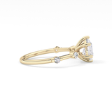 Pear Dainty Pave Lab Grown Diamond Engagement Ring