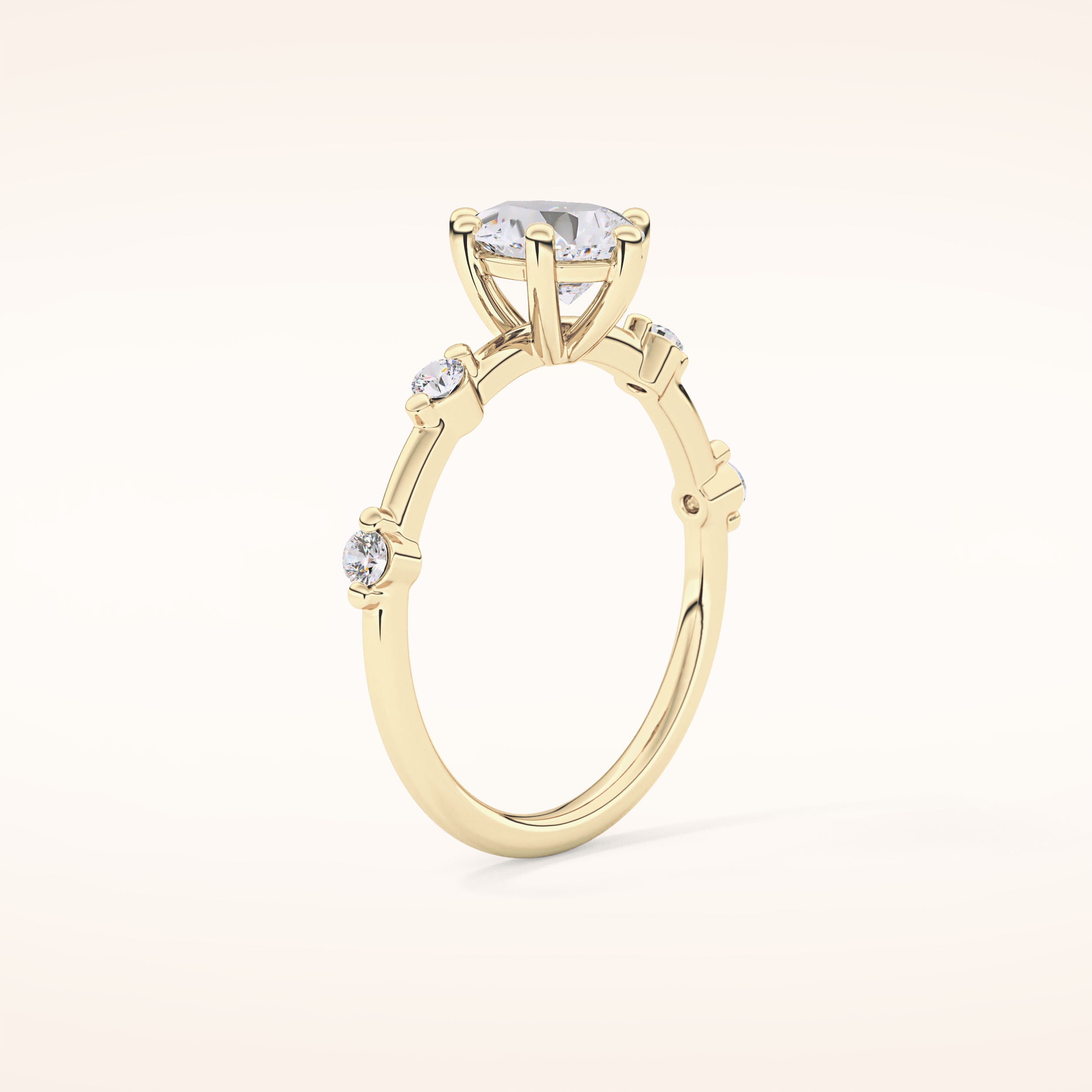 0.88 CT Pear Shaped Dainty Pave Moissanite Engagement Ring