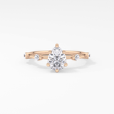 Pear Dainty Pave Lab Grown Diamond Engagement Ring