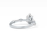 Pear Dainty Pave Lab Grown Diamond Engagement Ring