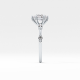 Pear Dainty Pave Lab Grown Diamond Engagement Ring
