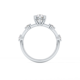 Pear Dainty Pave Lab Grown Diamond Engagement Ring