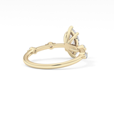 Marquise Dainty Pave Lab Grown Diamond Engagement Ring