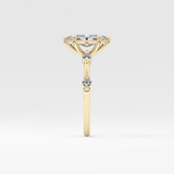 Marquise Dainty Pave Lab Grown Diamond Engagement Ring