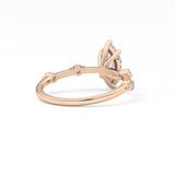 Marquise Dainty Pave Lab Grown Diamond Engagement Ring