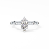 Marquise Dainty Pave Lab Grown Diamond Engagement Ring