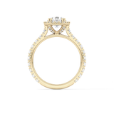Round Halo & Pave Lab Grown Diamond Engagement Ring