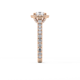 Round Halo & Pave Lab Grown Diamond Engagement Ring