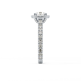 Round Halo & Pave Lab Grown Diamond Engagement Ring