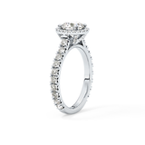 Round Halo & Pave Lab Grown Diamond Engagement Ring