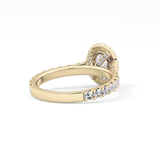 Oval Halo & Pave Lab Grown Diamond Engagement Ring