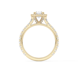 Oval Halo & Pave Lab Grown Diamond Engagement Ring