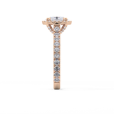 Oval Halo & Pave Lab Grown Diamond Engagement Ring