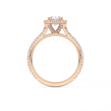 Oval Halo & Pave Lab Grown Diamond Engagement Ring
