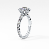Oval Halo & Pave Lab Grown Diamond Engagement Ring