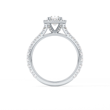 Oval Halo & Pave Lab Grown Diamond Engagement Ring