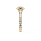 Cushion Halo & Pave Lab Grown Diamond Engagement Ring
