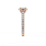 Cushion Halo & Pave Lab Grown Diamond Engagement Ring