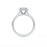 Cushion Halo & Pave Lab Grown Diamond Engagement Ring