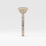 Emerald Halo & Pave Lab Grown Diamond Engagement Ring
