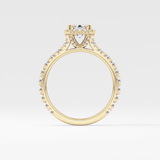 Emerald Halo & Pave Lab Grown Diamond Engagement Ring
