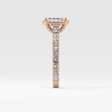 Emerald Halo & Pave Lab Grown Diamond Engagement Ring