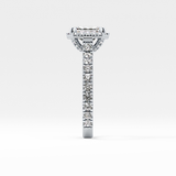 Emerald Halo & Pave Lab Grown Diamond Engagement Ring