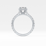 Emerald Halo & Pave Lab Grown Diamond Engagement Ring