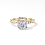 Radiant Halo & Pave Lab Grown Diamond Engagement Ring