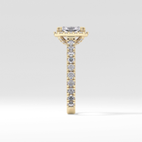 Radiant Halo & Pave Lab Grown Diamond Engagement Ring